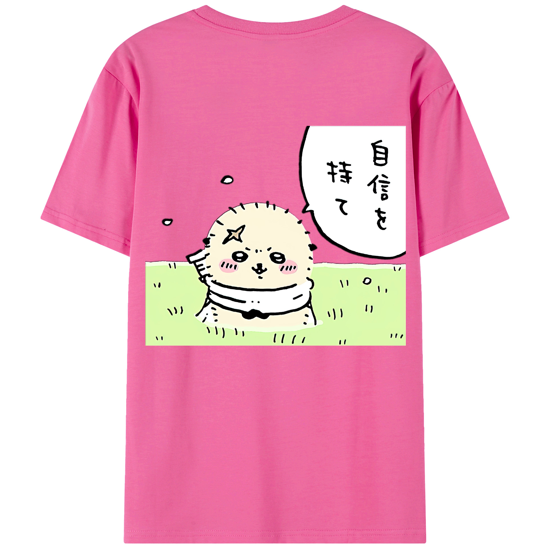 （画像用） ちいかわ ラッコ Chii-kawa Sea otter レディース半袖Tシャツ(バックプリント)